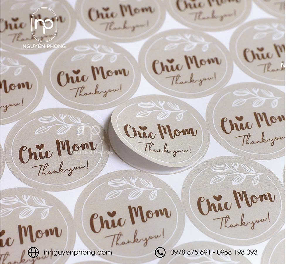In logo dán thời trang